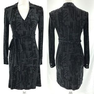 Banana Republic Stretch Wrap Dress Long Sleeve